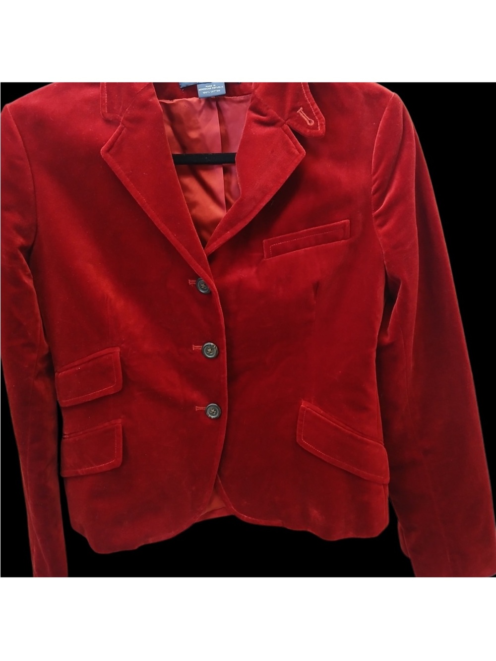 Ralph Lauren blue label Women's Red Velvet Blazer Jacket
